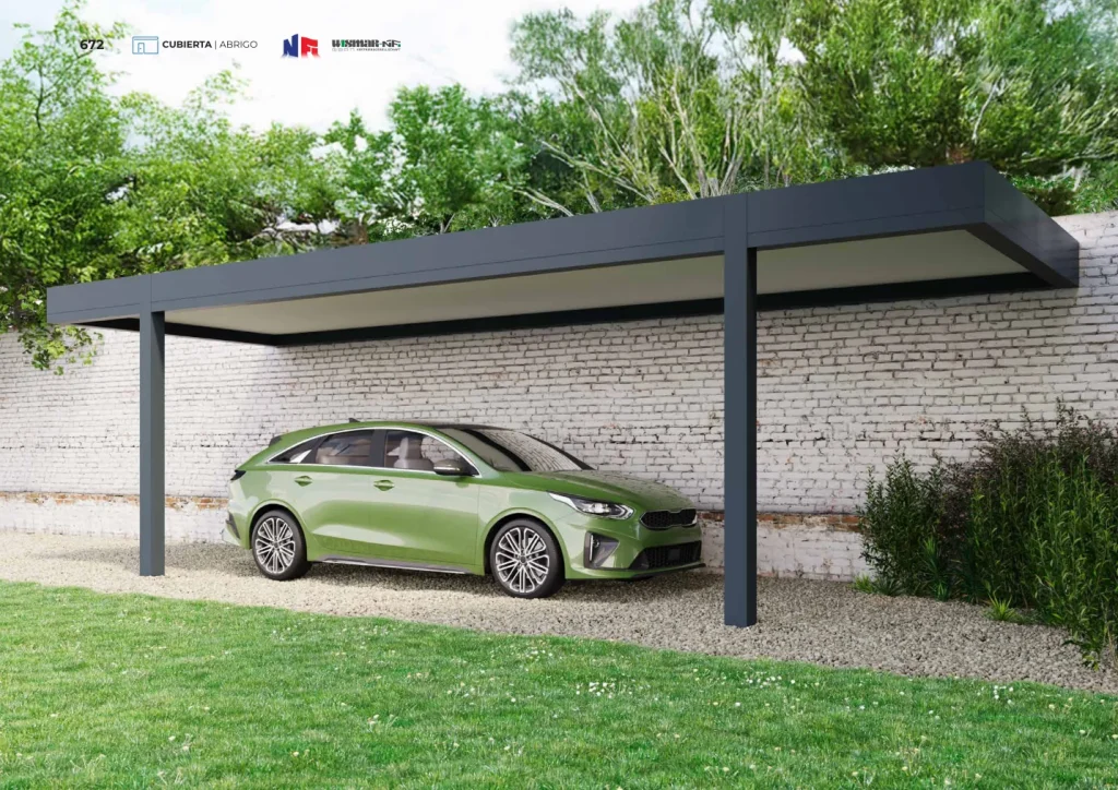 Carport titan, poste retranqueado